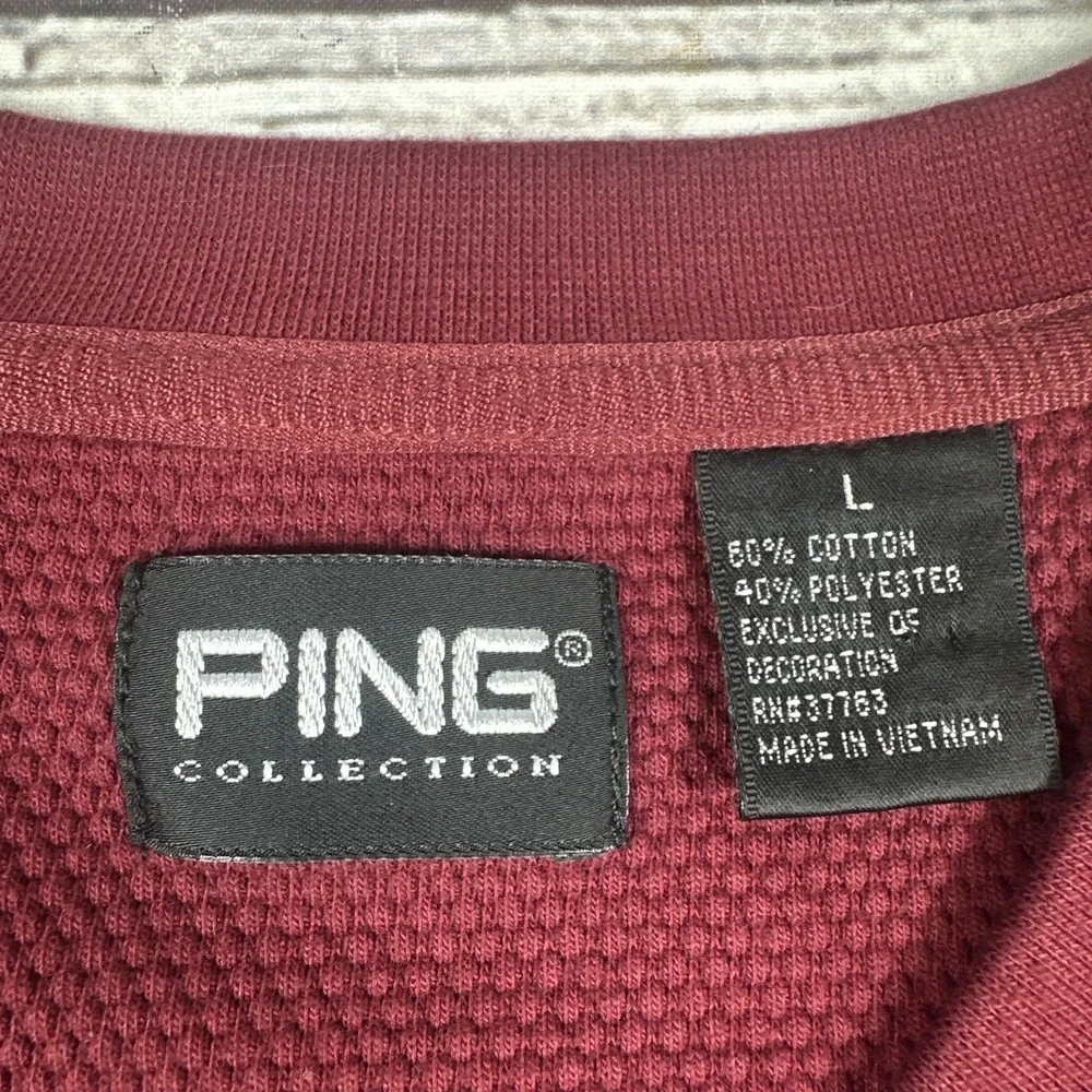 Ping Collection Men's L Maroon Golf Vest Pullover